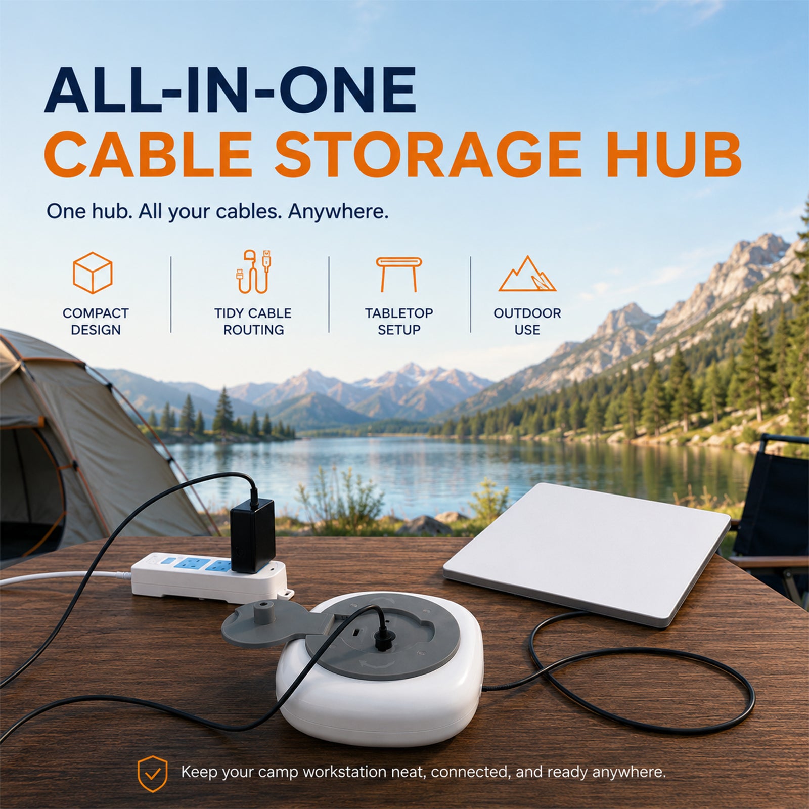 Saunyoto Starlink Power Cable Organizer Hub