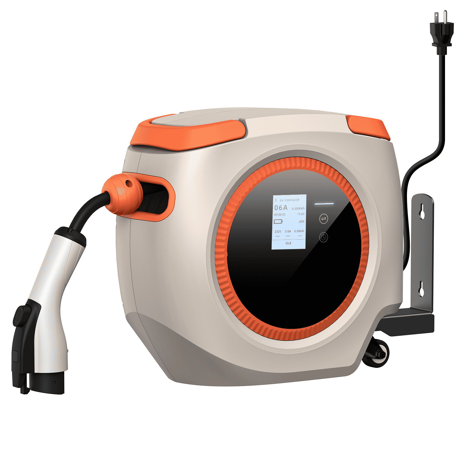 Smart App Control & Retractable 26ft Convenient AC EV Charging Station