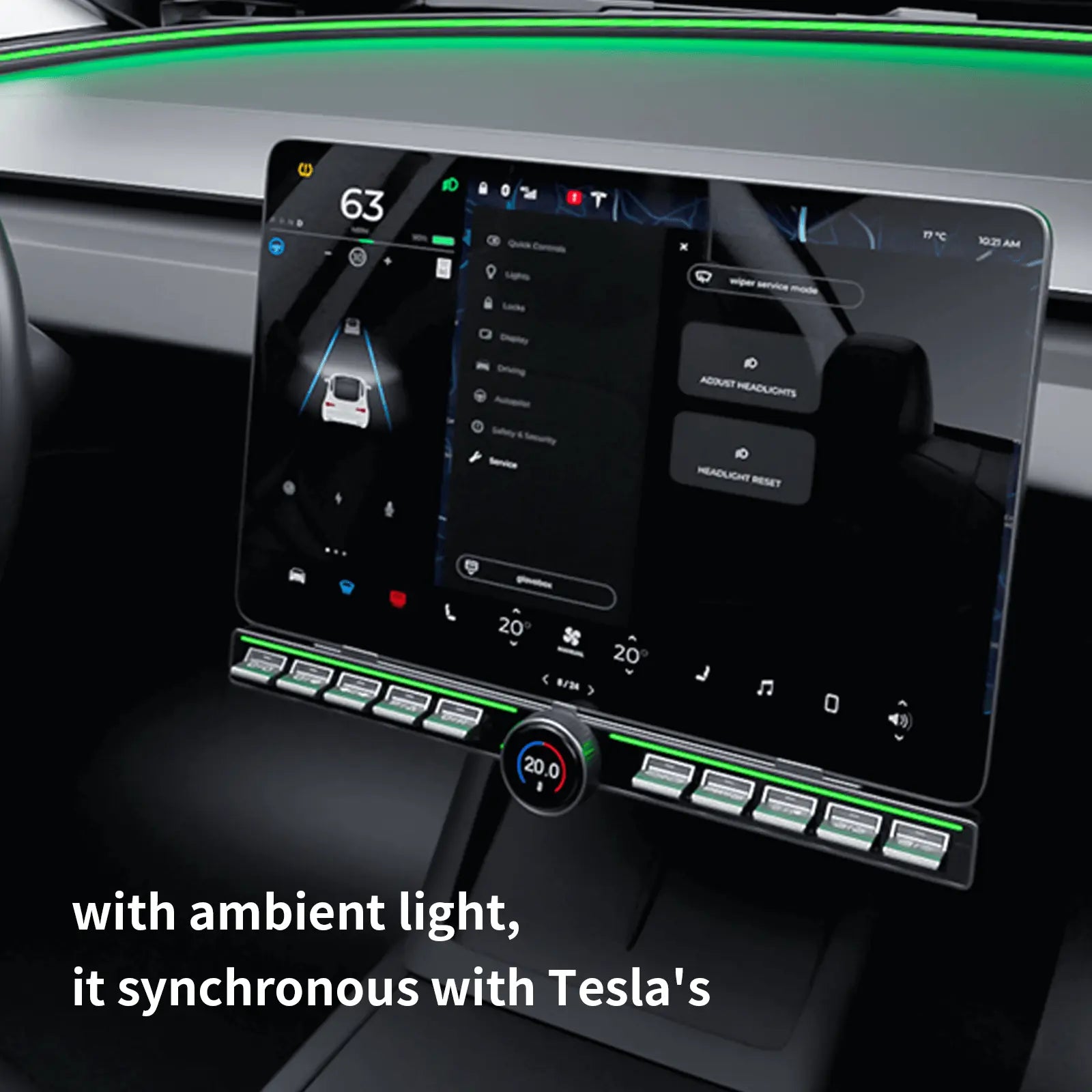 Physical Control Button Kit for Tesla Model 3/Y Highland & Juniper – Multifunction Console Upgrade - Saunyoto