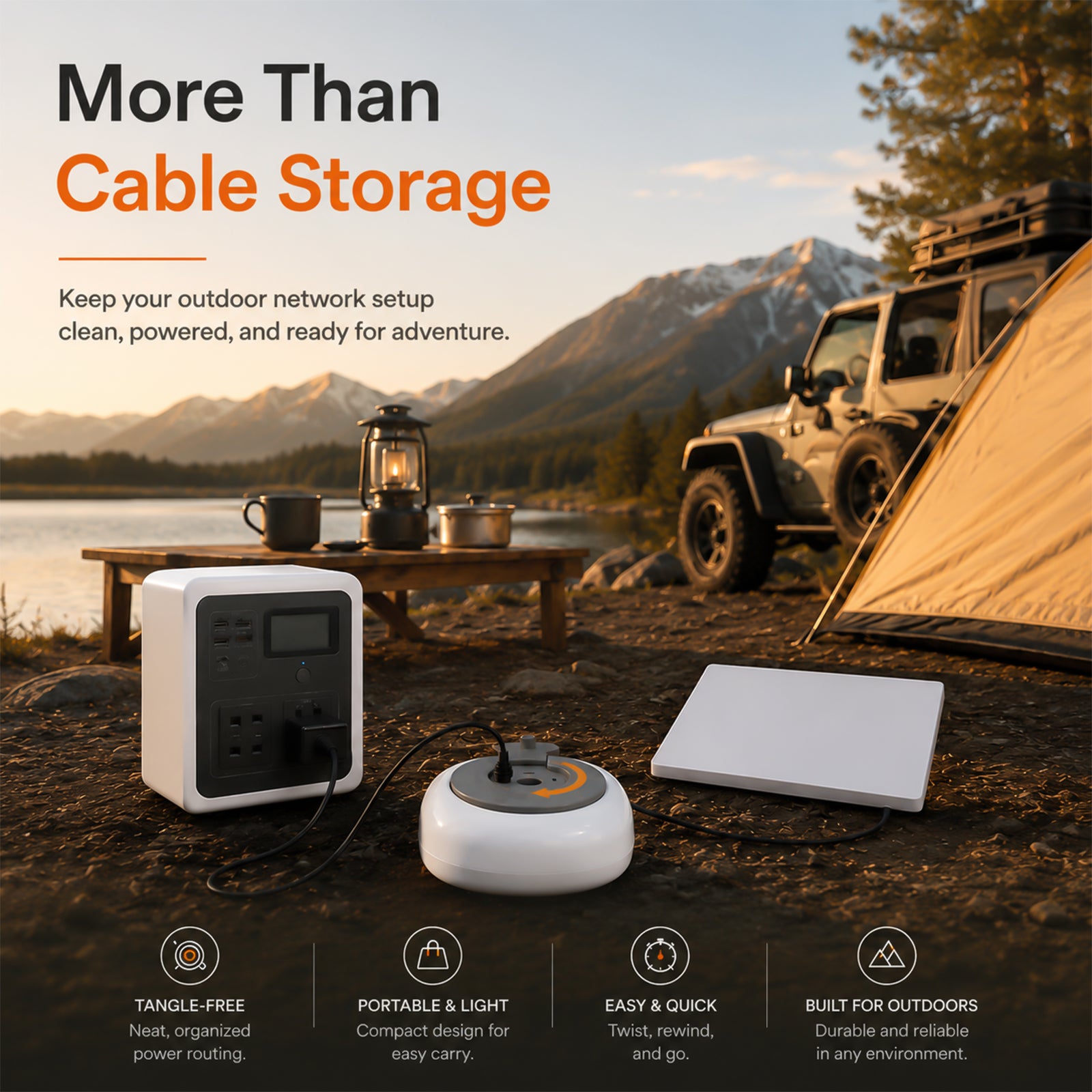 Saunyoto Starlink Power Cable Organizer Hub