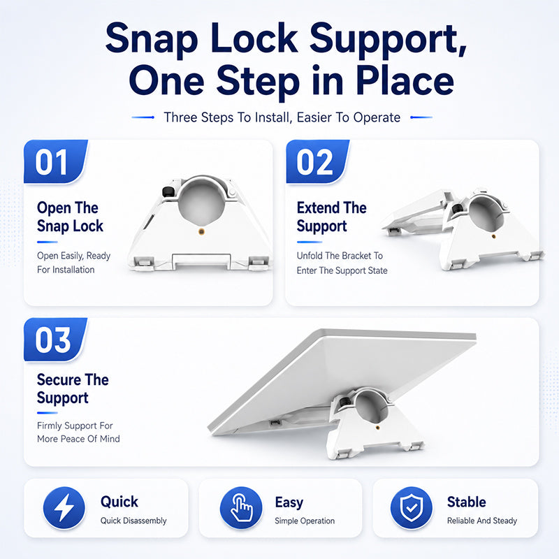 SnapLock 2-in-1 Quick-Release Pipe Adapter & Kickstand for Starlink