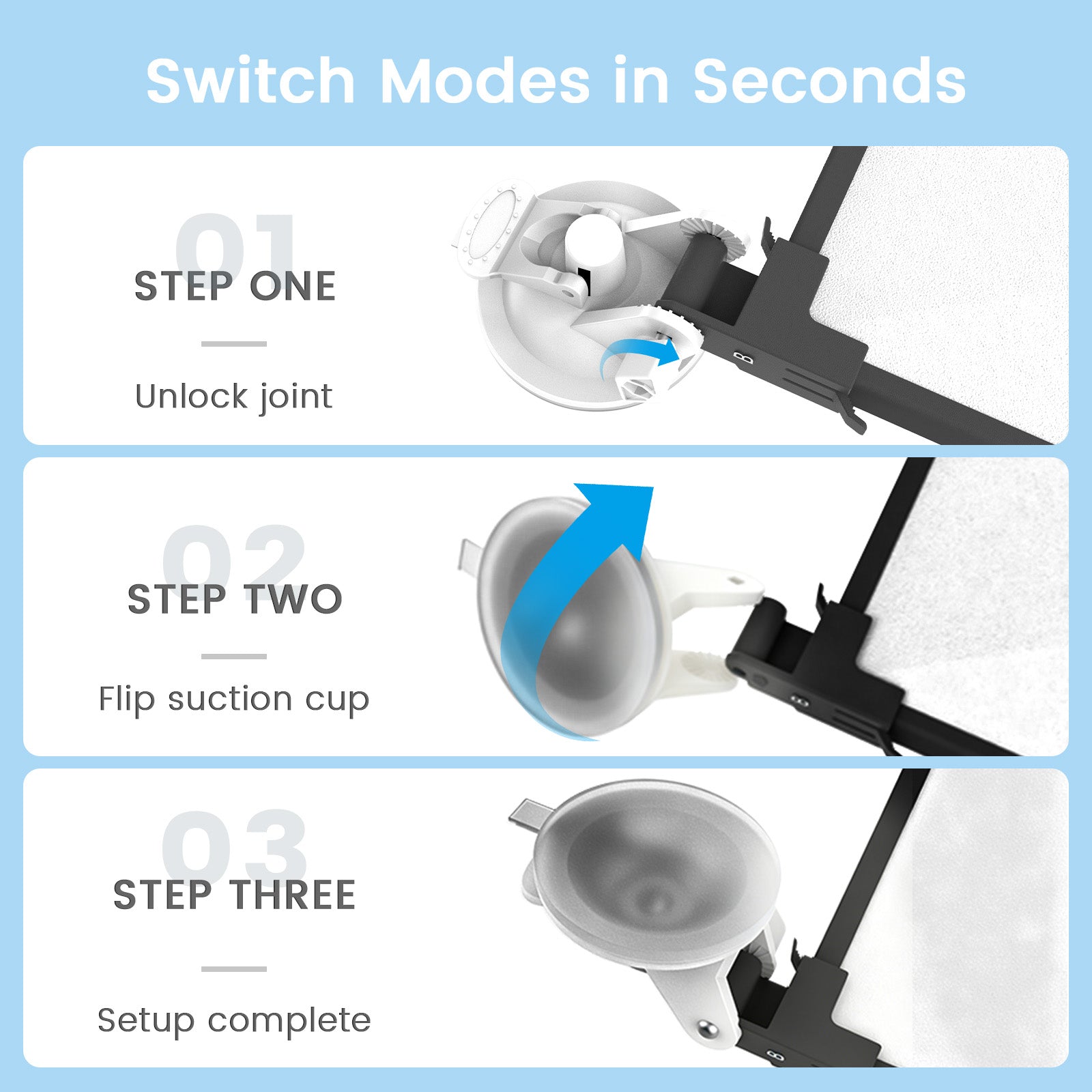 Starlink Mini Mount | Strong Suction Cup Holder for Window, Sunroof, RV & Truck