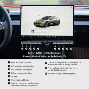Center Console Physical Control Button Multiple Functions for Tesla Model Y/3