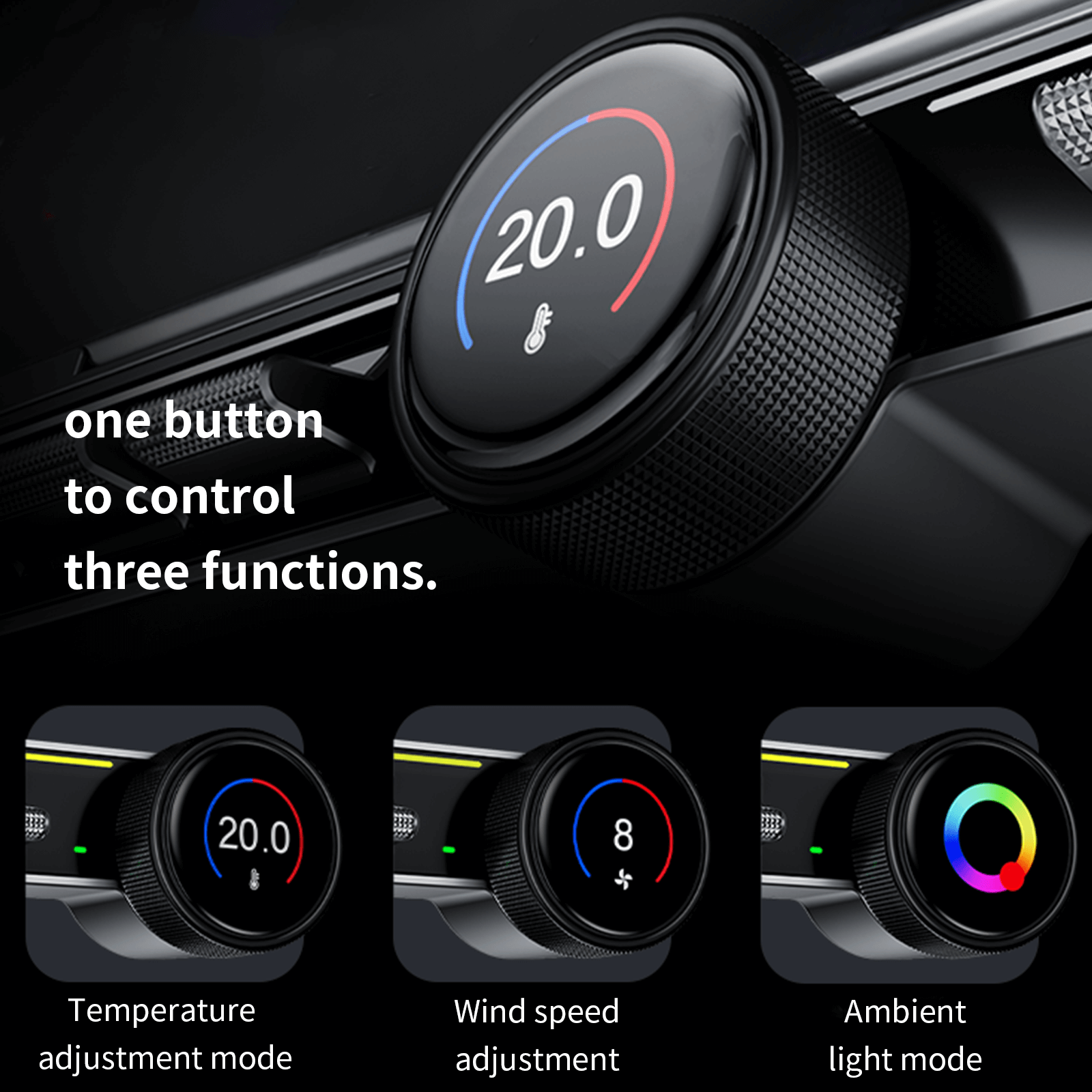 Center Console Physical Control Button Multiple Functions for Tesla Model Y/3