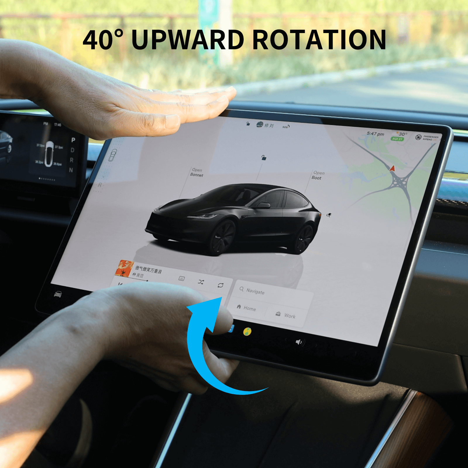 Console Dashboard Touch Screen Swiveling Mount kit For Model 3/Y/3 Highland/Y Juniper