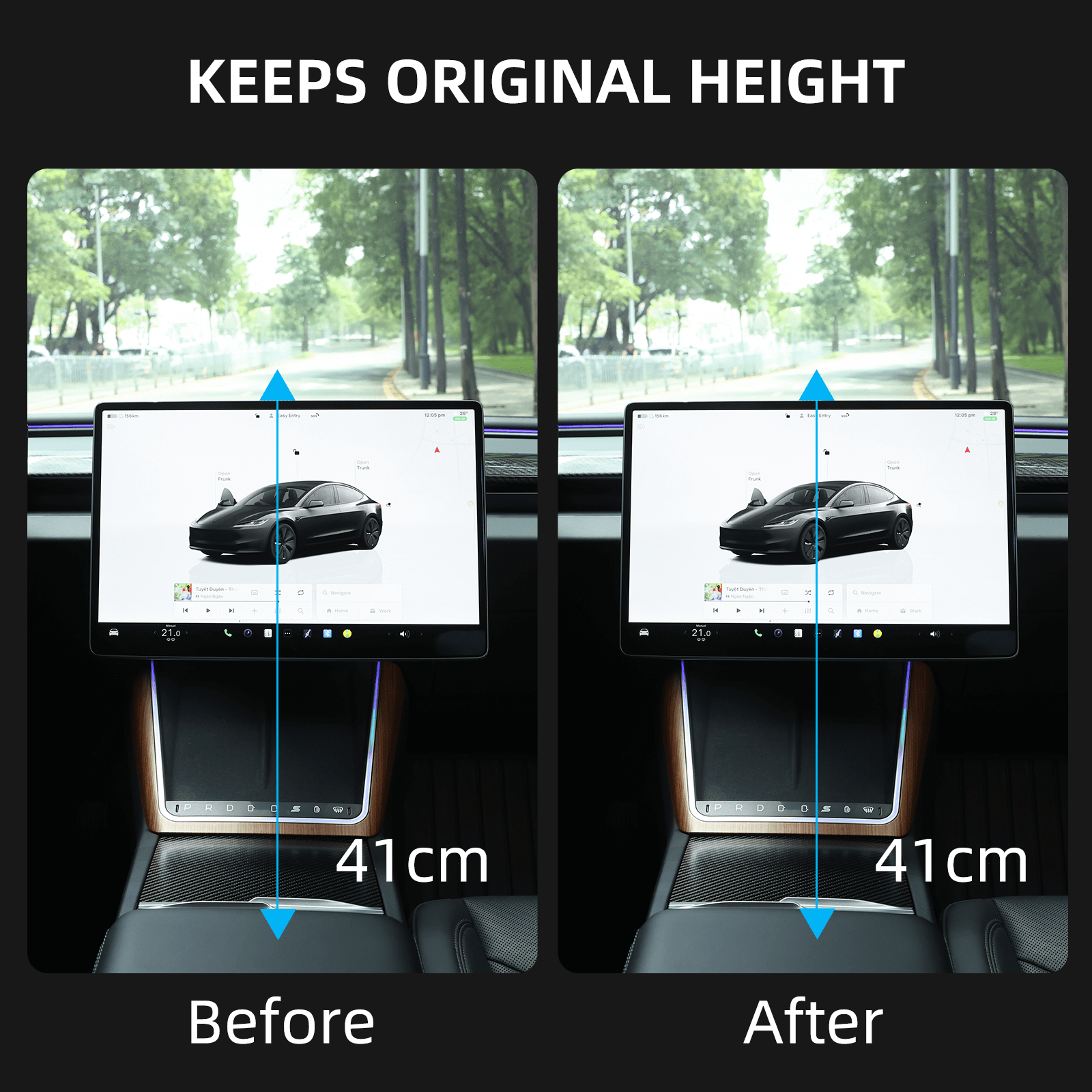 Console Dashboard Touch Screen Swiveling Mount kit For Model 3/Y/3 Highland/Y Juniper